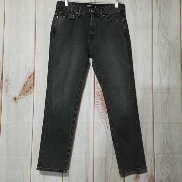 Abercrombie & Fitch Jeans Men's‎ 30/30  Gray Straight Leg Slim Stretch - Picture 1 of 6